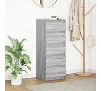 vidaXL Buffet avec tiroirs sonoma gris 37,5x35x99 cm bois d'ingénierie