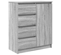 vidaXL Buffet Sonoma Gris 71x35x84 cm – Bois d'ingénierie, avec tiroirs