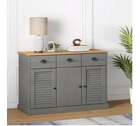 vidaXL Buffet avec tiroirs VIGO 113x40x75 cm gris bois massif de pin 353192