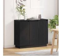 vidaXL Buffet LED Chêne Noir 90 x 32 x 75 cm Bois d'ingénierie, Buffet Chic pour Salle à Manger, armoires LED rectangulaires, Solutions de Rangement minimalistes pour Salon et espaces