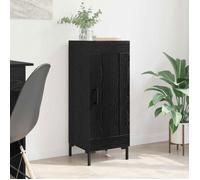 VIDAXL Buffet bas Olden chêne noir 34 x 34,5 x 90 cm - 1 porte, bois d'ingénierie et fer