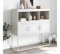 vidaXL Buffet blanc 100,5x39x107 cm acier