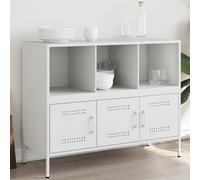vidaXL Buffet blanc 100,5x39x79 cm acier