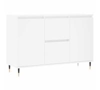 vidaXL Buffet armoire latérale 827196 – Meuble de rangement avec pieds, blanc bois