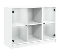 vidaXL Buffet Blanc 102x37x75,5 cm Bois d'ingénierie, Armoire de Rangement, Armoire latérale, Buffet de Salle à Manger, Armoire de Buffet