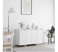 vidaXL Buffet moderne – MDF, étagères réglables – Blanc – 120 x 41 x 75 cm