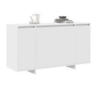 vidaXL Buffet bas Blanc Moderne – 4 portes, 3 étagères, MDF durable