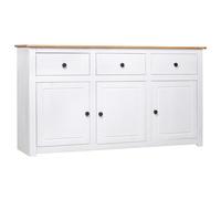 vidaXL Buffet Blanc 135x40x80 cm Pin solide Assortiment Panama