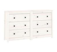 vidaXL Buffet Blanc 140x35x80 cm Bois massif de pin
