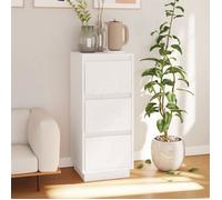vidaXL Buffet Blanc 32x34x75 cm Bois massif de pin