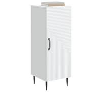 vidaXL Buffet Blanc 33 x 34,5 x 89,5 cm Bois d'ingénierie, Buffet rectangulaire Vintage, Solution de Rangement Tendance, Meuble Moderne pour Salle à Manger, ajout Chic