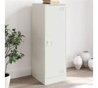 vidaXL Buffet Blanc 34,5x39x107 cm Acier, Armoire, Placard, Buffet Haut, Armoire latérale, Armoire de Rangement, Organisateur de Maison