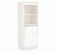 Buffet haut Blanc 37x34x110 cm Bois massif de pin Blanc G