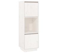 Vidaxl Buffet Blanc 38x35x117 Cm Bois Massif De Pin Blanc