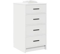 vidaXL Buffet moderne blanc – 4 tiroirs, bois d'ingénierie, finition mate