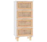 vidaXL Buffet Armoire de Rangement Organisateur de Maison Meuble de Salle de Séjour Intérieur Blanc 40x30x90 cm Bois de Pin 345642