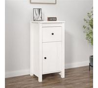Vidaxl Buffet Blanc 40x35x80 Cm Bois Massif De Pin Blanc
