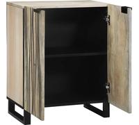 vidaXL Buffet blanc 60 x 33.5 x 75 cm bois de manguier massif
