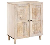 vidaXL Buffet Blanc 60 x 33 x 75 cm Bois de manguier Massif