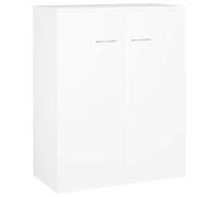 vidaXL Commode Dynamic24 2 portes, panneau de particules blanc, 60 x 30 x 75 cm