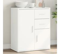 vidaXL Buffet, Armoire Latérale avec Tiroirs et Portes, Meuble de Rangement Salon Salle de Séjour Intérieur, Moderne, Blanc 840478
