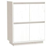 vidaXL Buffet Blanc 60x34x75 cm Bois massif de pin