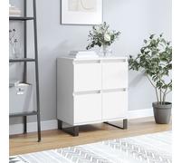 Buffet, Armoire Latérale avec Pieds, Meuble de Rangement, Organisateur de Salon Salle de Séjour Intérieur, Blanc Bois d'Ingénierie