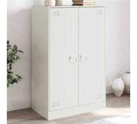 vidaXL Buffet blanc 67x39x107 cm acier, armoire, armoire latérale, armoire de rangement, armoires, placard, buffet haut, 841666