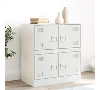 Vidaxl Buffet Blanc 67x39x73 Cm Acier Blanc
