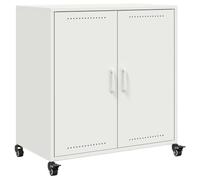 vidaXL Buffet Blanc en acier 68 x 39 x 72 cm – Multicolore
