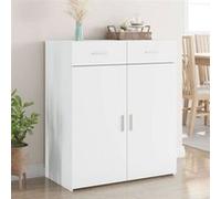 vidaXL Buffet armoire de rangement 80x42,5x93 cm en bois d'ingénierie blanc 3281469