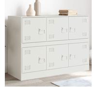 vidaXL Buffet 99x39x73 cm en acier Blanc