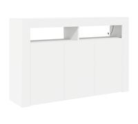Vidaxl Buffet Blanc Blanc Bois D'ingénierie 116 X 30 X 75 Cm Moderne Blanc