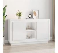 Vidaxl Buffet Blanc Brillant 102x35x60 Cm Bois D'ingénierie Blanc