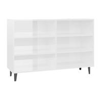 vidaXL Buffet blanc brillant 103,5x35x70 cm bois d'ingénierie 806046