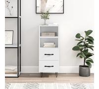 vidaXL Buffet Blanc brillant 34,5x34x90 cm Bois d'ingénierie