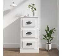 vidaXL Buffet moderne blanc brillant en bois d'ingénierie pour salon intérieur