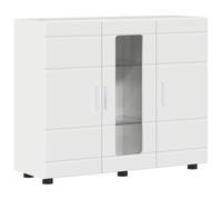 vidaXL Buffet Blanc Brillant 55.5 x 29 x 100 cm Bois d'ingénierie, Organisateurs stylés, Meuble Moderne pour Salon, Solutions de Rangement, armoires contemporaines, idées Design minimalistes