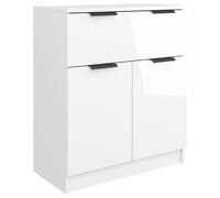 Vidaxl Buffet Blanc Brillant 60x30x70 Cm Bois D'ingénierie Blanc