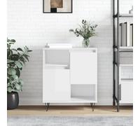 Buffet Blanc brillant 60x35x70 cm Bois d ingénierie