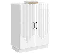 vidaXL Buffet Blanc Brillant 66 x 34,5 x 87 cm Bois d'ingénierie, Grand Espace de Rangement, Buffet stylé Moderne, Meuble de Salle à Manger pour chez toi, élégant
