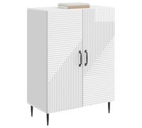 vidaXL Buffet Blanc Brillant 66 x 34,5 x 89,5 cm Bois d'ingénierie, Buffet stylé, Rangement Vintage, armoires rectangulaires pour Salle à Manger, Solution spacieuse, Organisateur déco