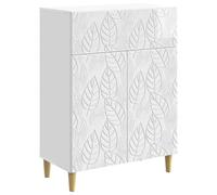 vidaXL Buffet Blanc Brillant 66 x 34,5 x 90 cm Bois d'ingénierie