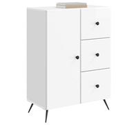 vidaXL Buffet Blanc Brillant 66 x 34,5 x 90 cm Bois d'ingénierie, Salon, Vaisselier Moderne, Rangement spacieux, Salle à Manger, Organisation intérieure, Polyvalent, Mobilier de Maison