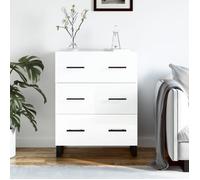 vidaXL Buffet Blanc brillant 69,5x34x90 cm Bois d'ingénierie 827878