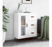 vidaXL Buffet Blanc brillant 69,5x34x90 cm Bois d'ingénierie 828014