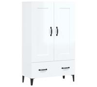 Vidaxl Buffet Blanc Brillant 70x31x115 Cm Bois D'ingénierie Blanc