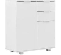 vidaXL Buffet Blanc brillant 71 x 35 x 80 cm Bois d'ingénierie 283715