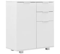 Vidaxl Buffet Blanc Brillant 71 X 35 X 80 Cm Bois D'ingénierie Blanc
