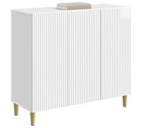 vidaXL Buffet Blanc Brillant 89 x 34,5 x 80 cm Bois d'ingénierie